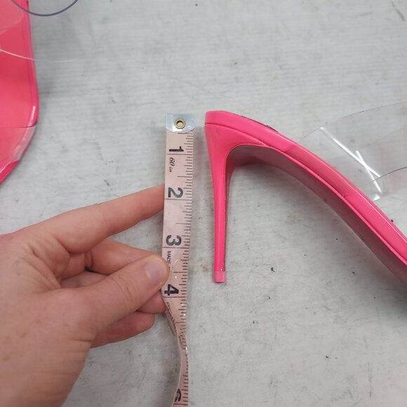 Christian Louboutin  Pink Patent PVC Just Nothing Slide Sandal - Picture 7 of 12